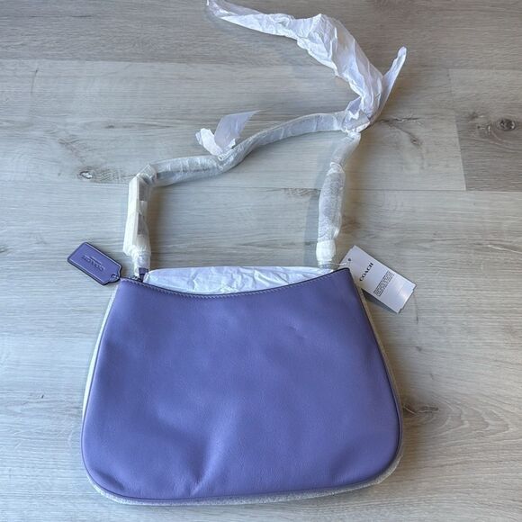 Coach Penelope Shoulder Smooth Leather Handbag Light Violet Nwt - Picture 8 of 10
